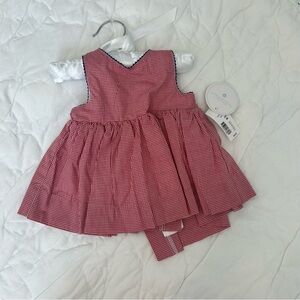 Edgehill Collection Red Checkered Baby Dress